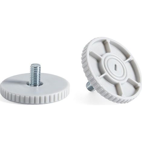HERRAJES ALK pie nivelador rido ø50 m8x10 gris claro , 0UNIDADES (1/2)