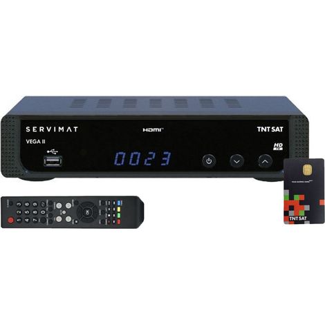 RECONDITIONNÉ SERVIMAT Récepteur TV satellite Full HD + Carte d'accès TNTSAT V6 Astra 19.2E