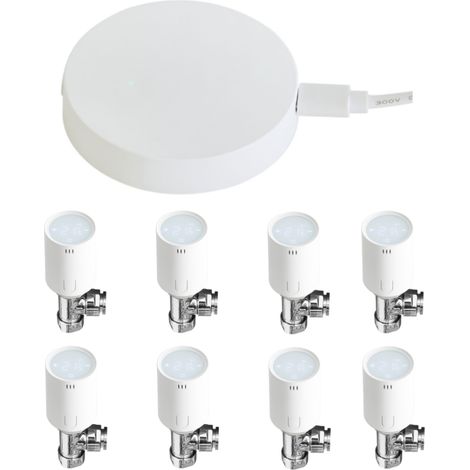 Milano Connect Google Home and Amazon Alexa Compatible Smart Heating Radiator Thermostat Starter Kit Wi-Fi Gateway Hub and Thermostatic Radiator Valves TRV - 8 Valves (1/5)