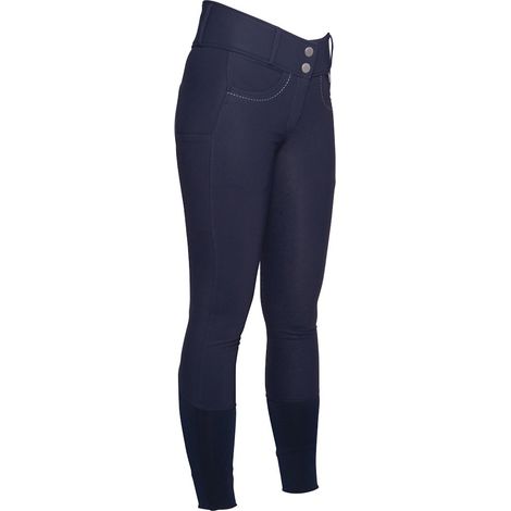 38 IT, marrone scuro: Pantaloni per equitazione da donna modello Arezzo a vita alta full grip (1/5)
