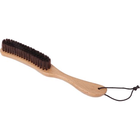Brosse à vêtements antistatique en bois – Peigne à tissu pour laine, enlever peluches et poils – Manche ergonomique (1/5)