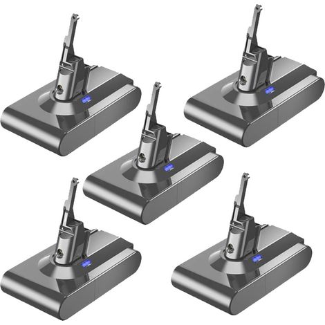 Batteria di ricambio, capacità 6000 mAh, compatibile con la serie V8, 5 batterie, 21,6 V-d (1/2)