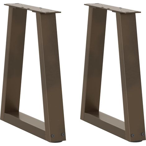 Couchtischbeine V-Form 2 Stück Naturstahl 38x(42-43,3) cm Stahl