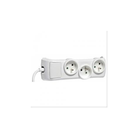 Bloc multiprises standard cordon 1,5m avec interrupteur 5x2P+T