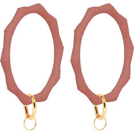 Bracelet porte-clés en silicone style bambou (1/5)