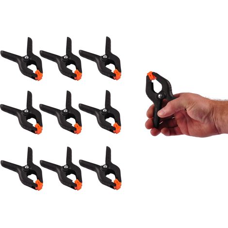 10er-Set Federzwingen Leimzwinge Klemmzwinge Schraubzwinge Kantenzwinge 115mm (1/2)