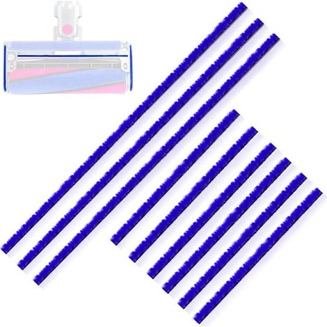 Set di 9 strisce morbide in peluche per aspirapolvere Dyson V6 V7 V8 V10 V11 V12 V15 DC58 DC59 DC62 DC72 DC74, ricambi morbidi per le testine di pulizia, 3 lunghe (22,5 cm), 6 corte (11,5 cm) (1/5)