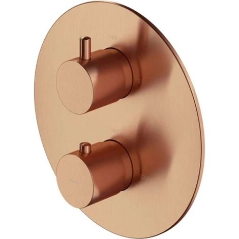 OMNIRES Y - Mitigeur thermostatique encastré, 2 sorties, cuivre brossé Y1236ROCPB (1/2)