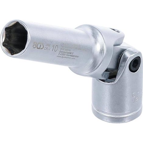 Douille Articulée de Bougie Hexagonale 10 mm (3/8) - Précision et Accessibilité, Acier, Zones Difficiles - D-Work (1/5)