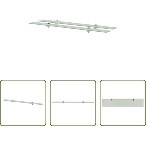 Étagère de salle de bain - Étagères murales 2 pcs Verre 100 x 20 cm 8 mm (1/5)
