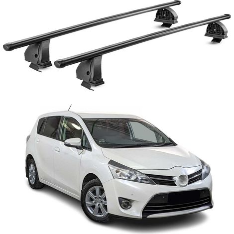 OMAC Stahl Dachträger Querträger Toyota Verso S 2010-2016 – TÜV / DIN 75302:2019 – Abschließbar – Max. 75 kg – 2 Stangen – Schwarz (1/5)