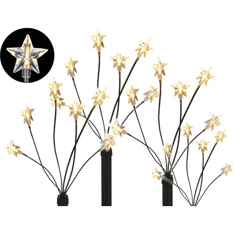 LED Gartenleuchtstäbe STERN 4er Set - mit Batterie / Timer