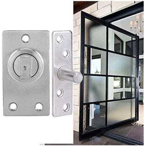 Charnière de porte en bois, Charnières à pivot porte, usage intensif pour portes bois Système charnière Murphy acier inoxydable 360 degrés, pivotante arbre (1/5)