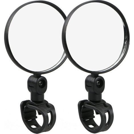 Motorcycle Bike Rearview Mirrors, Wide Angle Convex Reflectors, 360 Adjustable Silicone Quick Release Rear View Mirrors (1/5)