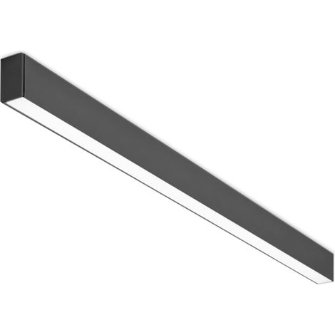 Forlight - Sistema lineal Ilo Aluminio, Policarbonato Negro, OPAL