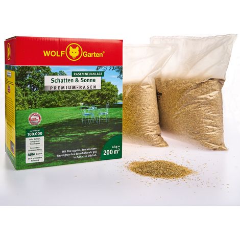 WOLF Garten Premium Lawn Shade Sun Seeds Garden Lawn Seeds 200m² (de) (1/4)