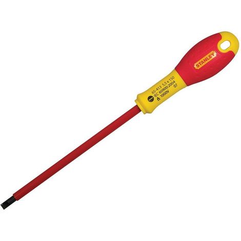 Stanley Tools Fatmax Vde Insulated Screwdriver Parallel Tip 5.5 X 150Mm