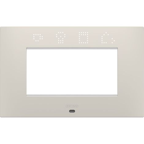 PLAQUE EGO SMART RECT. 4P BEIGE NATUREL GEWISS GW16004SNB