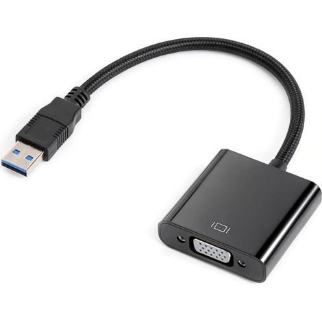 HENGBIRD USB 3.0 zu VGA-Adapter mit externem Treiber HD-Videokonverter 1080P Multi-Screen für PC, Laptop, TV, HDTV-Monitor, VGA-Projektor für Windows XP/8/8.1/10/11 (1/5)