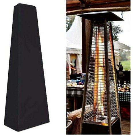 Housse de chauffage de terrasse robuste et imperméable, pour chauffage de jardin, chauffage de terrasse pyramide, grand triangle 53x61x221cm (1/3)