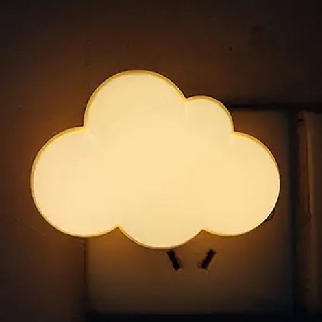 Nachtlicht LED Nachtlicht mit Steckdose für Kinder und Erwachsene Niedliche Wolken Wandlampe für Schlafzimmer, Badezimmer, WC, Treppe, Küche, Flu (1/5)