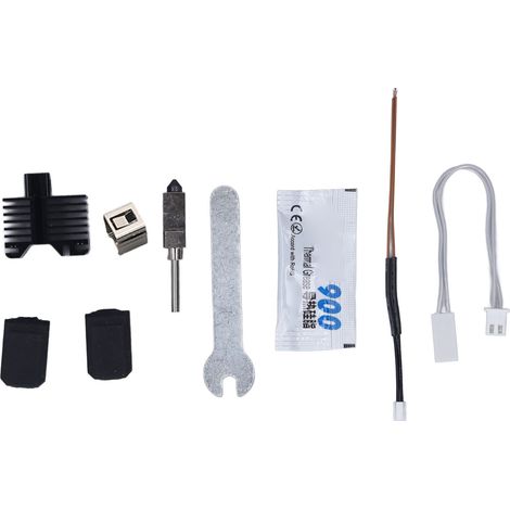 Extruder Hot End Kit Hardened Steel Nozzle Extrusion Head with Thermistor Wire and Ceramic Heating Pad for Bambu Lab X1 (1/5)
