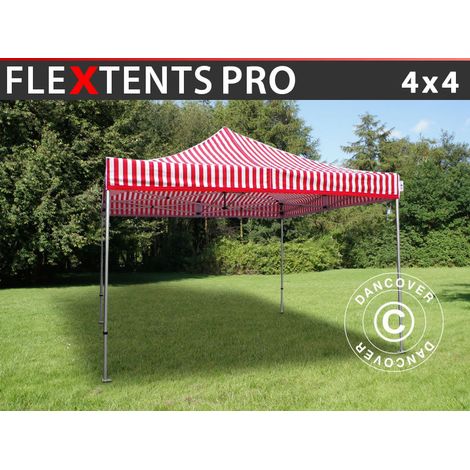 Tente pliante FleXtents PRO 4x4m Rayé
