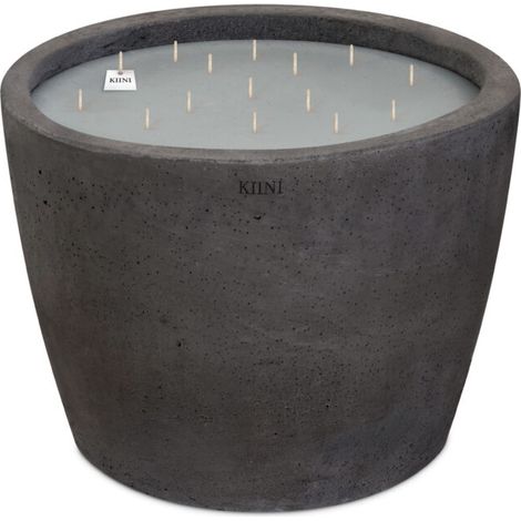 KIINI Betonkerze Sojawachs Modernes Design XXL Graphit (1/3)
