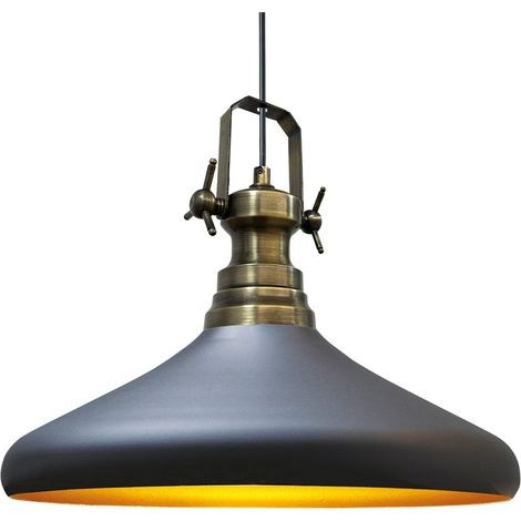 bamyum Champion Suspension Luminaire Rétro en Metal de 35 cm, Lustre de Salon Vintage, Éclairage de Plafond pour Chambre, Cuisine, Lampe Suspendue (1/4)