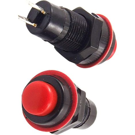 Bouton-poussoir pour alimentation en carburant, interrupteur à N/O OFF-(On), 2 broches AC 250 V/1