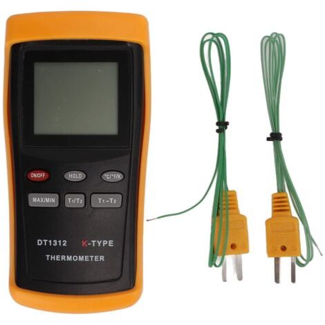 Thermomètre à 2 Canaux, Thermomètre Numérique Multifonction à 2 Canaux avec Fonction de Compensation d'auto-étalonnage pour, Thermomètre (1/5)
