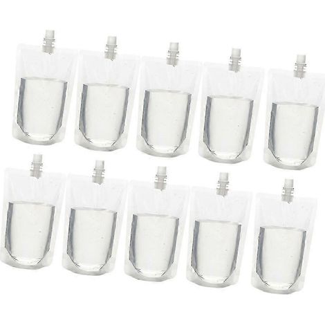 Lot de 30 gourdes transparentes réutilisables avec bec verseur, idéales pour les voyages, le sport en plein air, les concerts et les événements. (1/4)