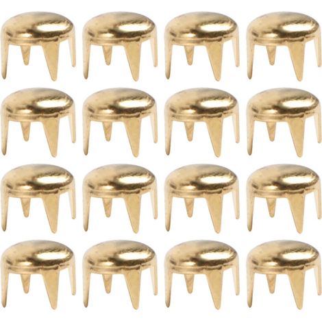 100 Rivets Ronds en Métal Couleur Or Style Punk Unisexe pour Décoration de Chaussures et Paquet DIY Accessoires Personnalisés (1/5)