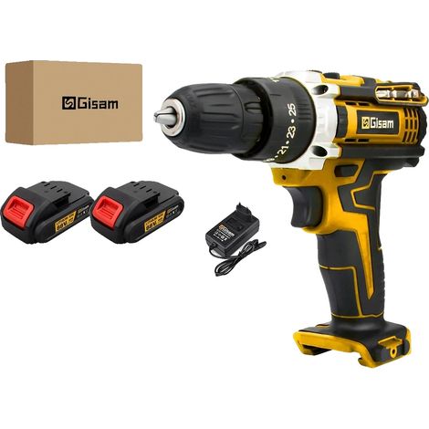 Visseuse sans fil, couple de 28 Nm, mandrin sans clé, 2 Batterie-Jaune A (1/2)