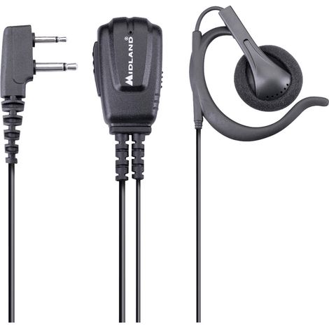 Midland Headset/Sprechgarnitur Mikrofon MA 24-L Pro mit Ohrhörer C1525