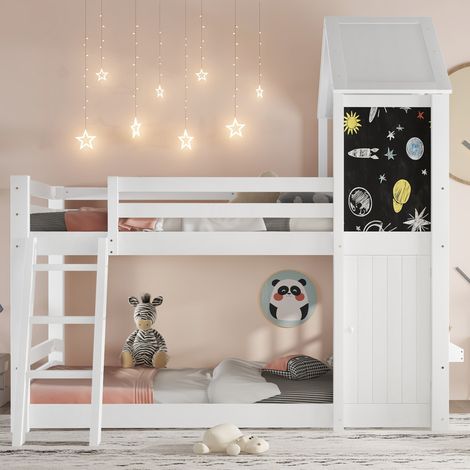 Cama litera infantil 90x200 con pizarra y puerta DESVIAE (1/5)