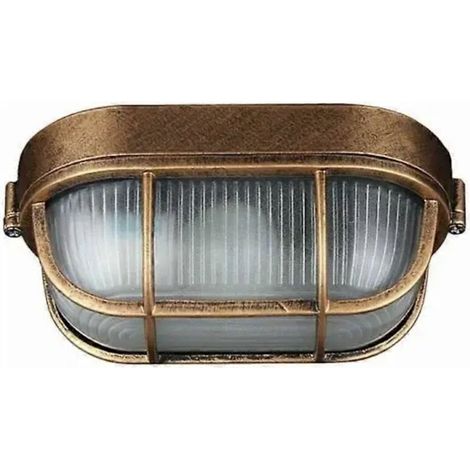 Applique murale d'extérieur ovale en aluminium moulé sous pression, style marin vintage industriel, lampe décorative pour bateau