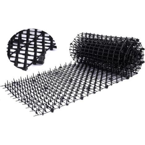 Tapis répulsif pour chats avec picots en plastique pour empêcher les chats de s'approcher, 2 m x 30 cm, noir, 1 pièce (1/4)