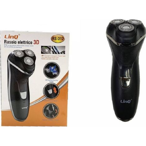 Afeitadora Eléctrica 3d Inalámbrica Recargable 3 Cabezales Cuchillas De Acero Barba Bigote Rs-312 - (1/2)