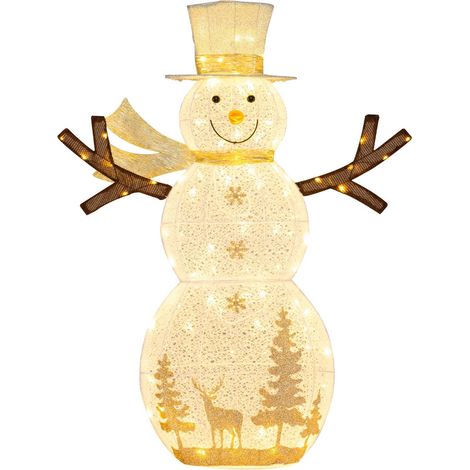 LED Snowman Decoration with 100 Warm White Lights