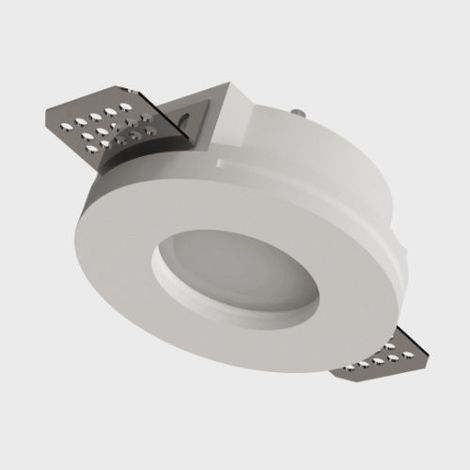 PORTA FARETTI IN GESSO INCASSO COMPRESO DI GU10 X CONTROSOFFITTI E VERNICIABILI C010