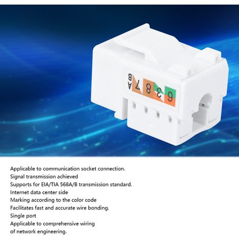 Module Réseau 3 Pièces Cat5e RJ45-8P8C Port Unique pour Ordinateur Accessoires Connectique (1/5)