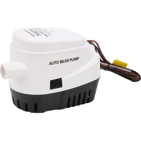 Pompe de Cale 750GPH, Pompe Submersible Automatique avec Interrupteur à Flotteur, Protection contre la Corrosion et L'incendie pour Bateaux.