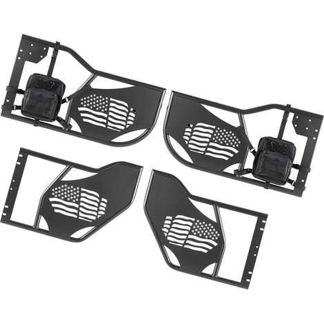 Mophorn Puerta tubular para Jeep, 4 puertas, compatible con Jeep Wrangler JL 2018-2026 y Gladiator JT 2020-2026, puertas de acero delanteras y traseras con espejos laterales y bolsa resistente al agua (1/5)
