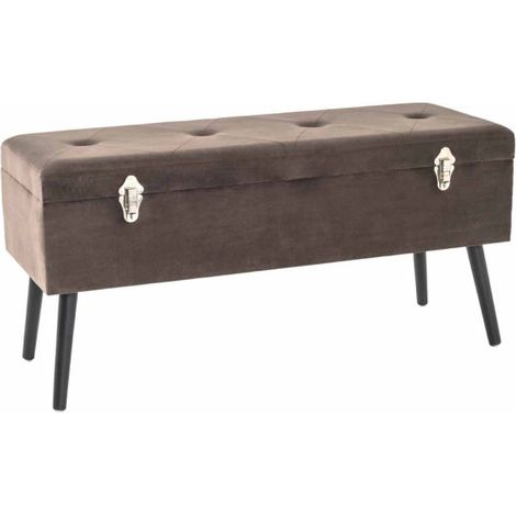 Banc & Coffre de Rangement "Valise" 106cm Taupe (1/2)