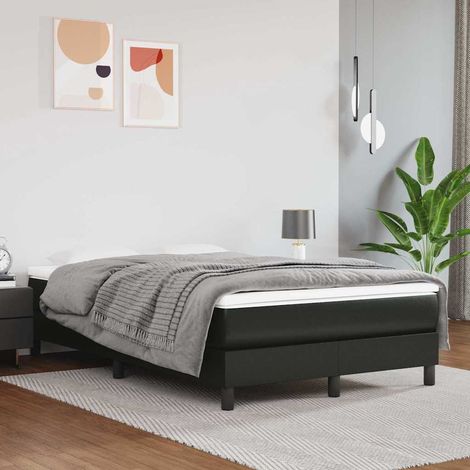 Luxe Matelas de lit à ressorts ensachés pour Adulte et Enfant - Noir 120x200x20cm Similicuir BV926183 - BonneVie (1/5)