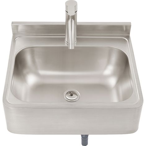 【Chauffage et ventilation】Lavabo mural Petit évier, Évier de cuisine en acier inoxydable 304 avec robinet, tuyau de vidange pour camping-car(48 x 39 x 20 cm) (1/5)