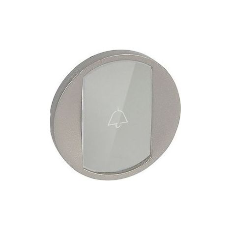 Legrand 068314 Céliane-Blende für Schalter, Wechselschalter, Drucktaster mit Beschriftungsfeld – Titan