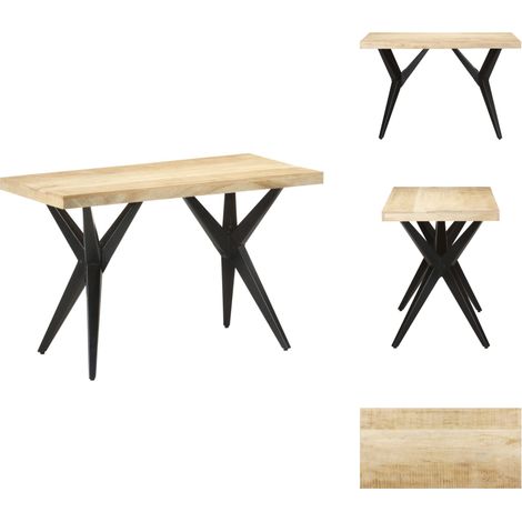 Table à manger 120x60x76 cm Bois de manguier massif - Table À Manger - Tables À Manger - Table À Manger En Bois - Tables À Manger En Bois (1/5)
