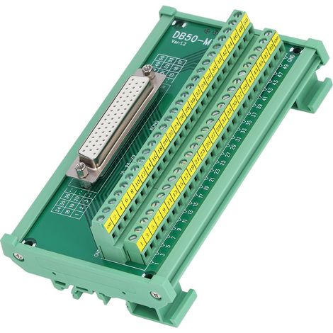 Plaque d'adaptation pour connecteur DB50 vers bornier, carte PCB, connecteur femelle droit DC 60 V DB50-M7 (1/5)